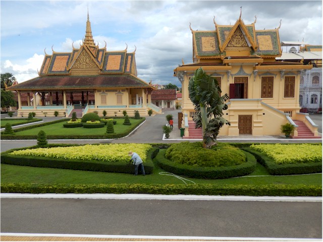 The Royal Palace is being restored as funds become available.