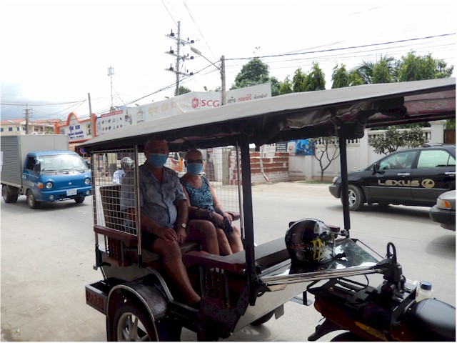 We hired a tuk-tuk and driver for the day and he insisted we wear face masks due to the air pollution...