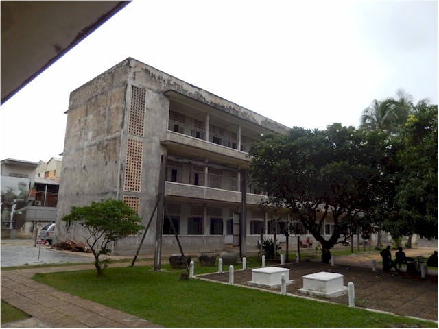 This high school was taken over by Pol Pot's security forces and transformed into Security Prison 21 (S-21)...
