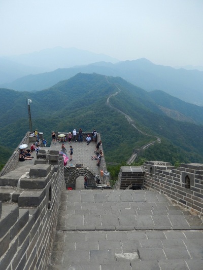 Looking down onto one of the lookout towers.