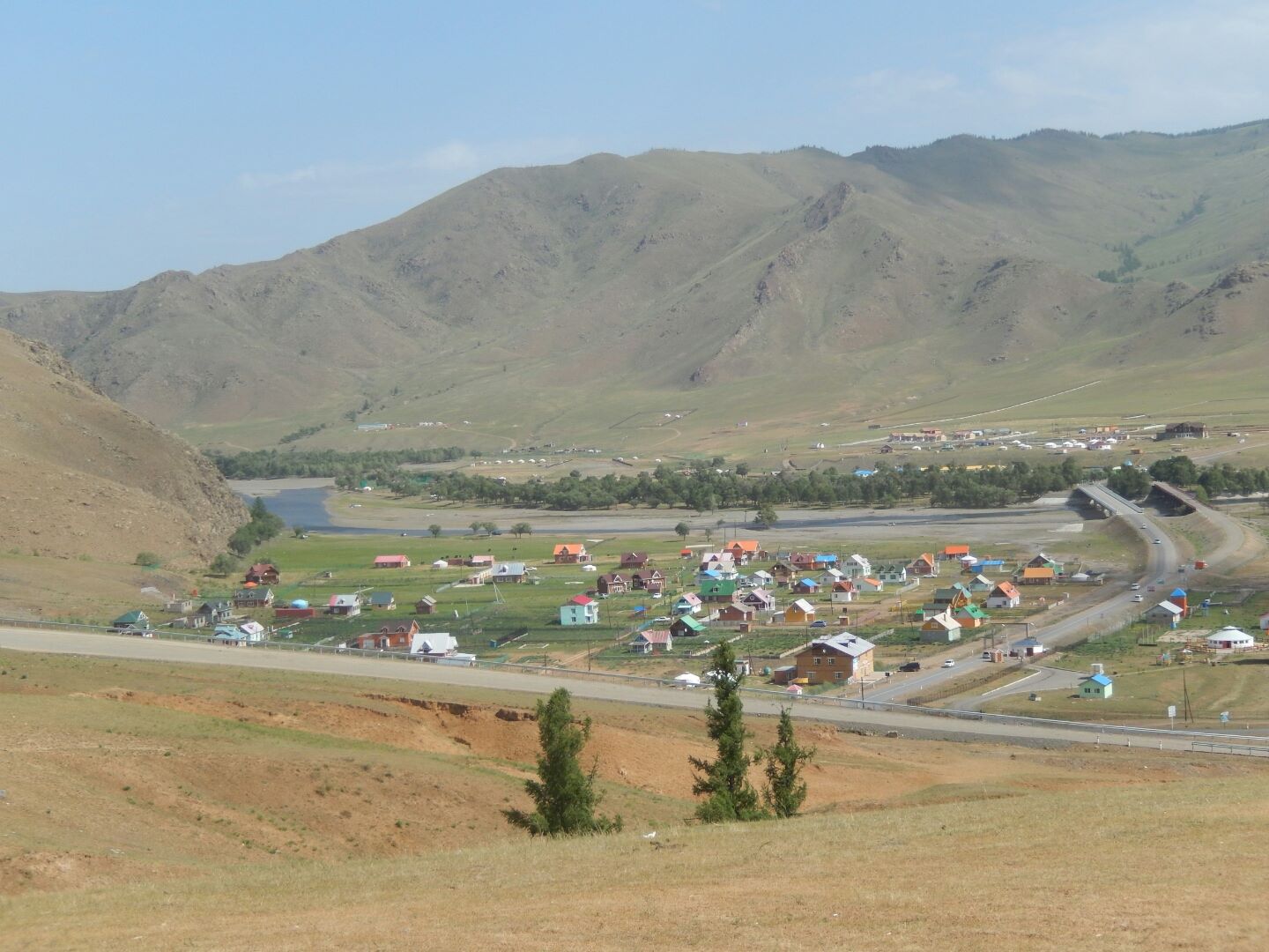 View of one end of the Ulaanbataar valley.
