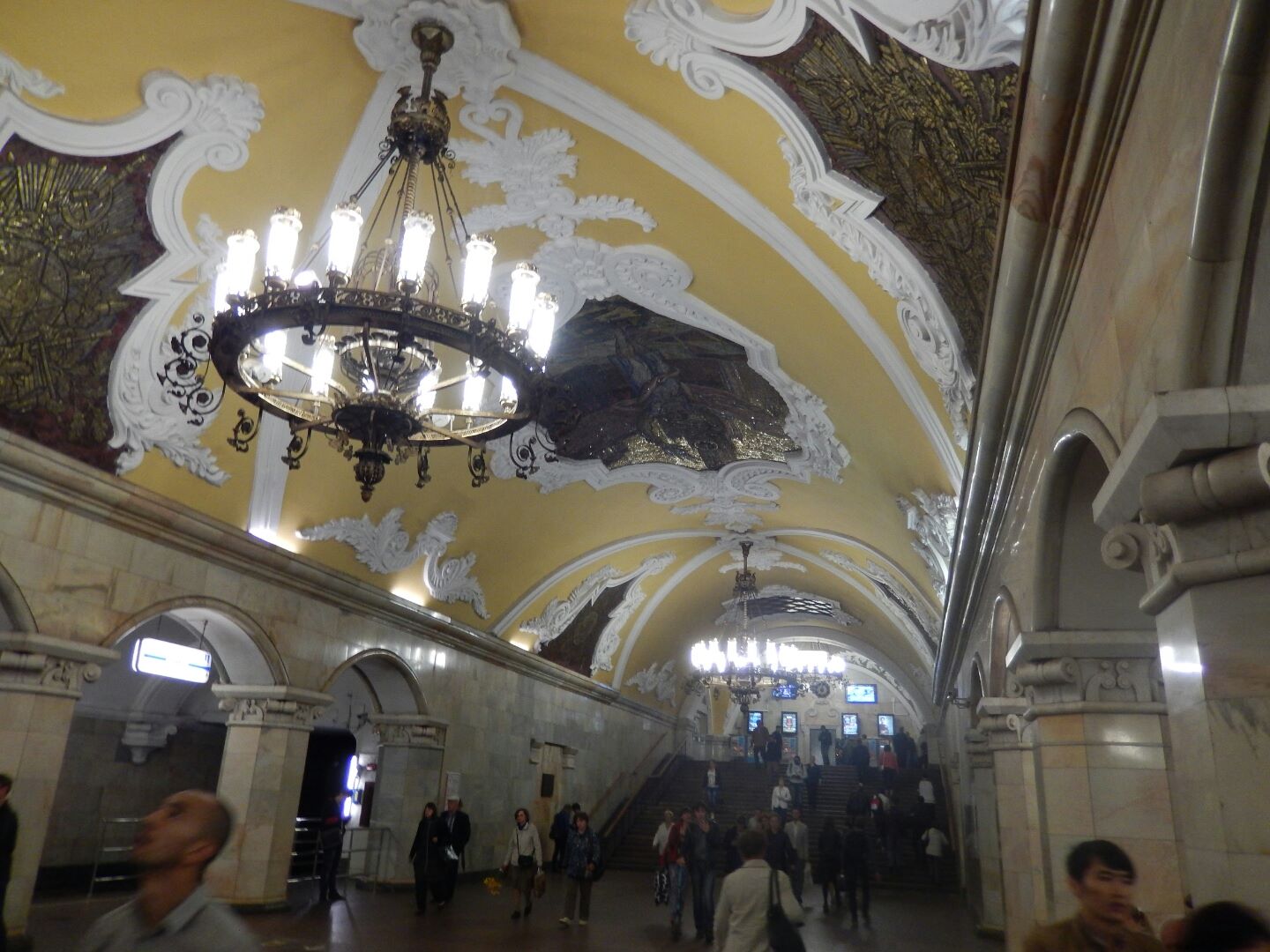 We toured about 10 of the famous Moscow Metro stations to admire the architecture, murals and sculptures...

