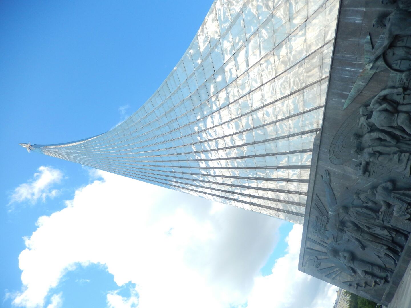 The magnificent monument at the Cosmonauts Park...