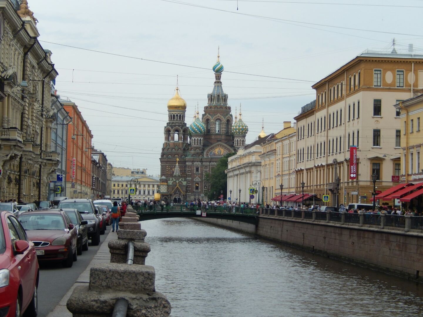 Looking toward the Church of the Saviour of the Spilled Blood...
