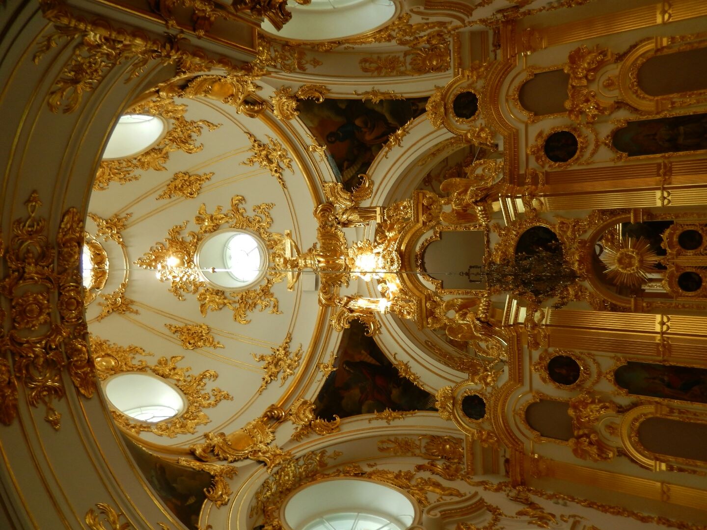 Interior of the Palace Church in the Winter Palace.
