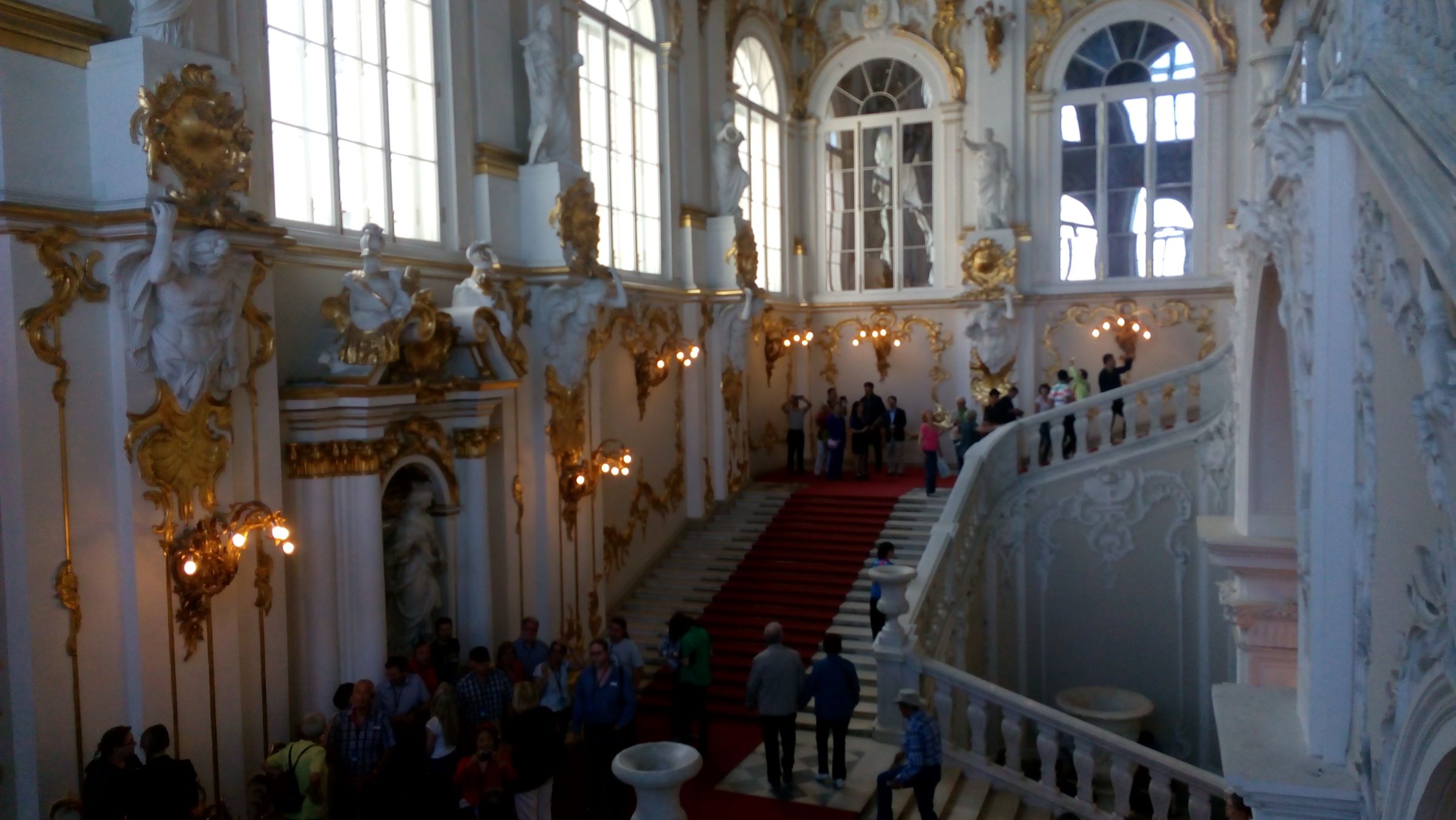 The entrance stairway is very ornate.
