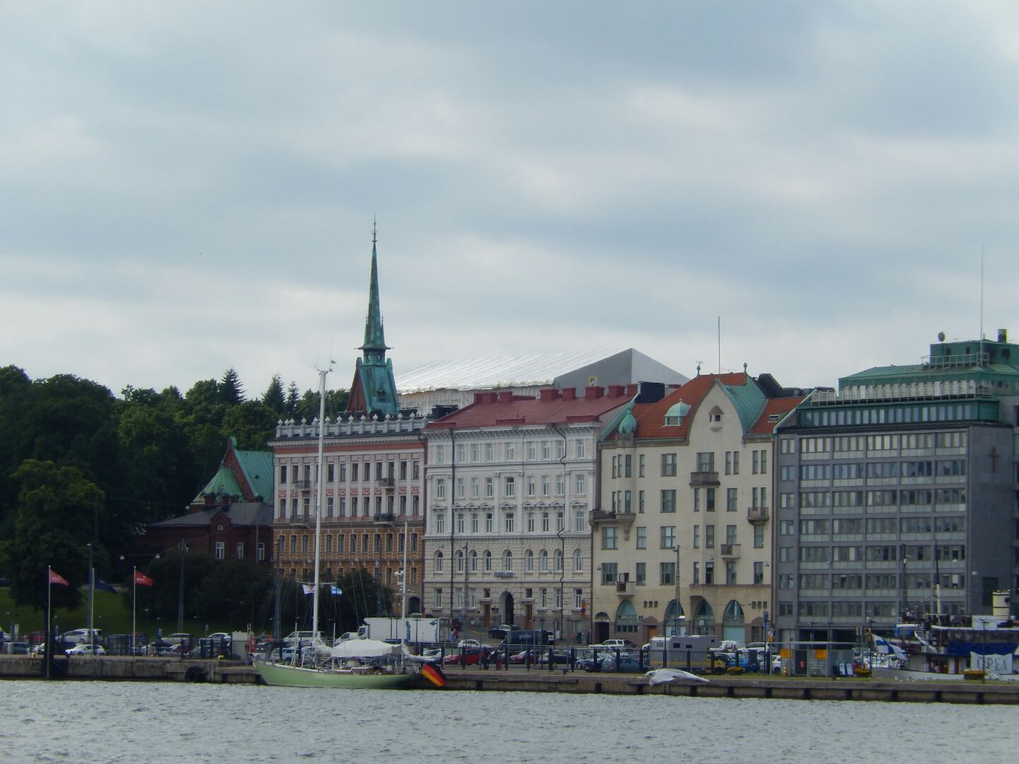 Looking across at the city harbour port.
