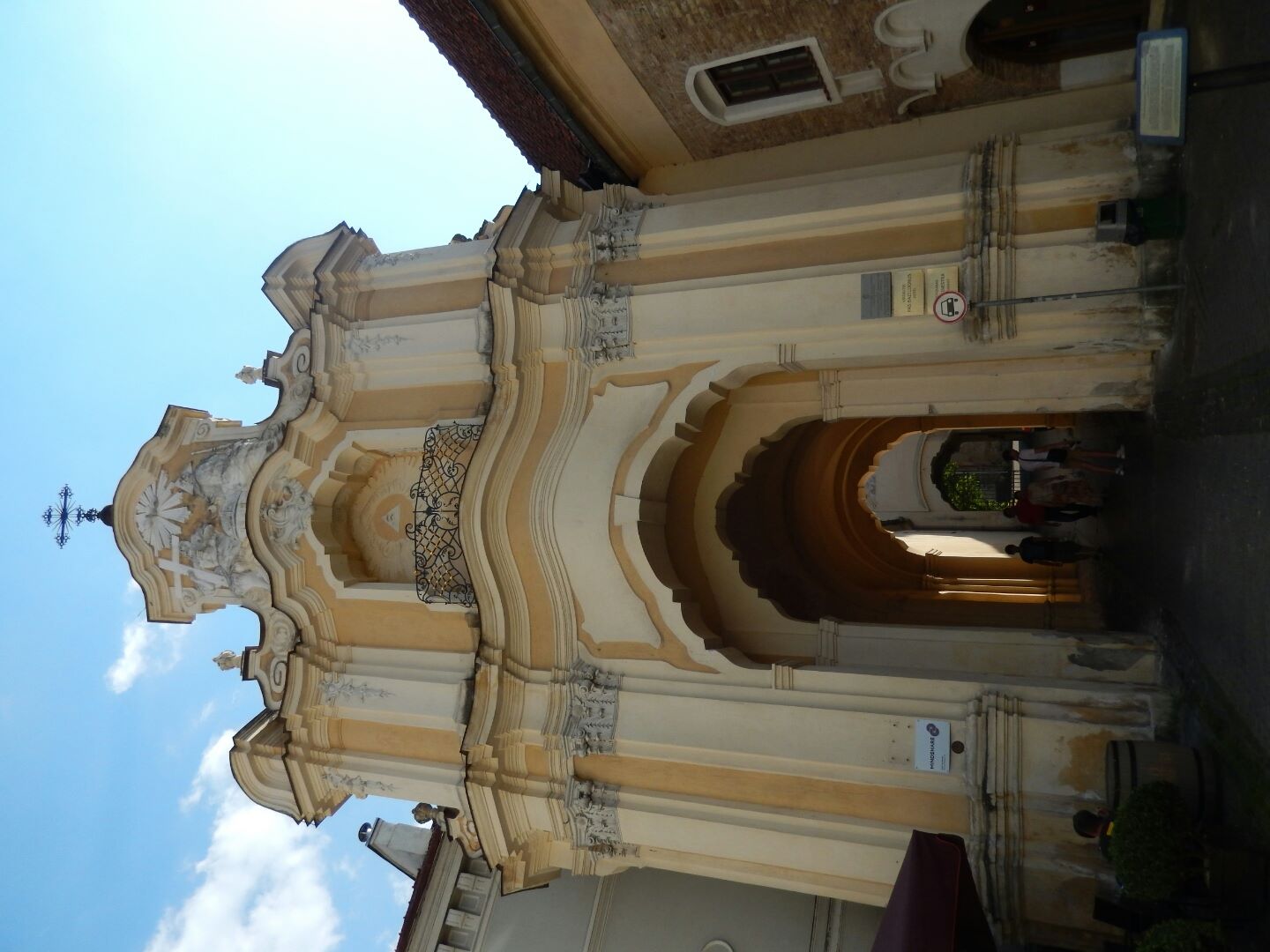 The late Baroque gates to the Basilian Monastery were constructed in 1761...
