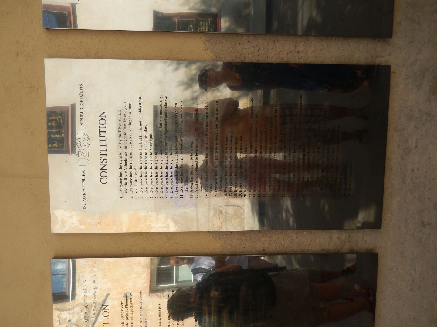 Their Constitution is proudly displayed in several languages...
