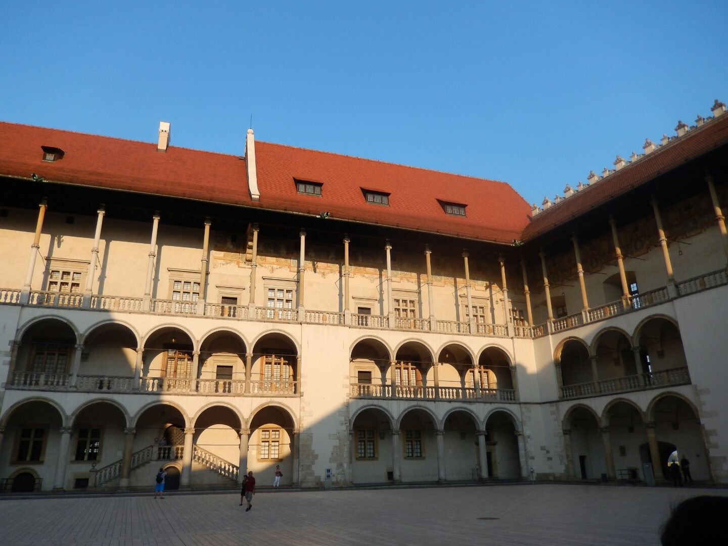 Arcade galleries of the Renaissance courtyard Wawel Castle.
