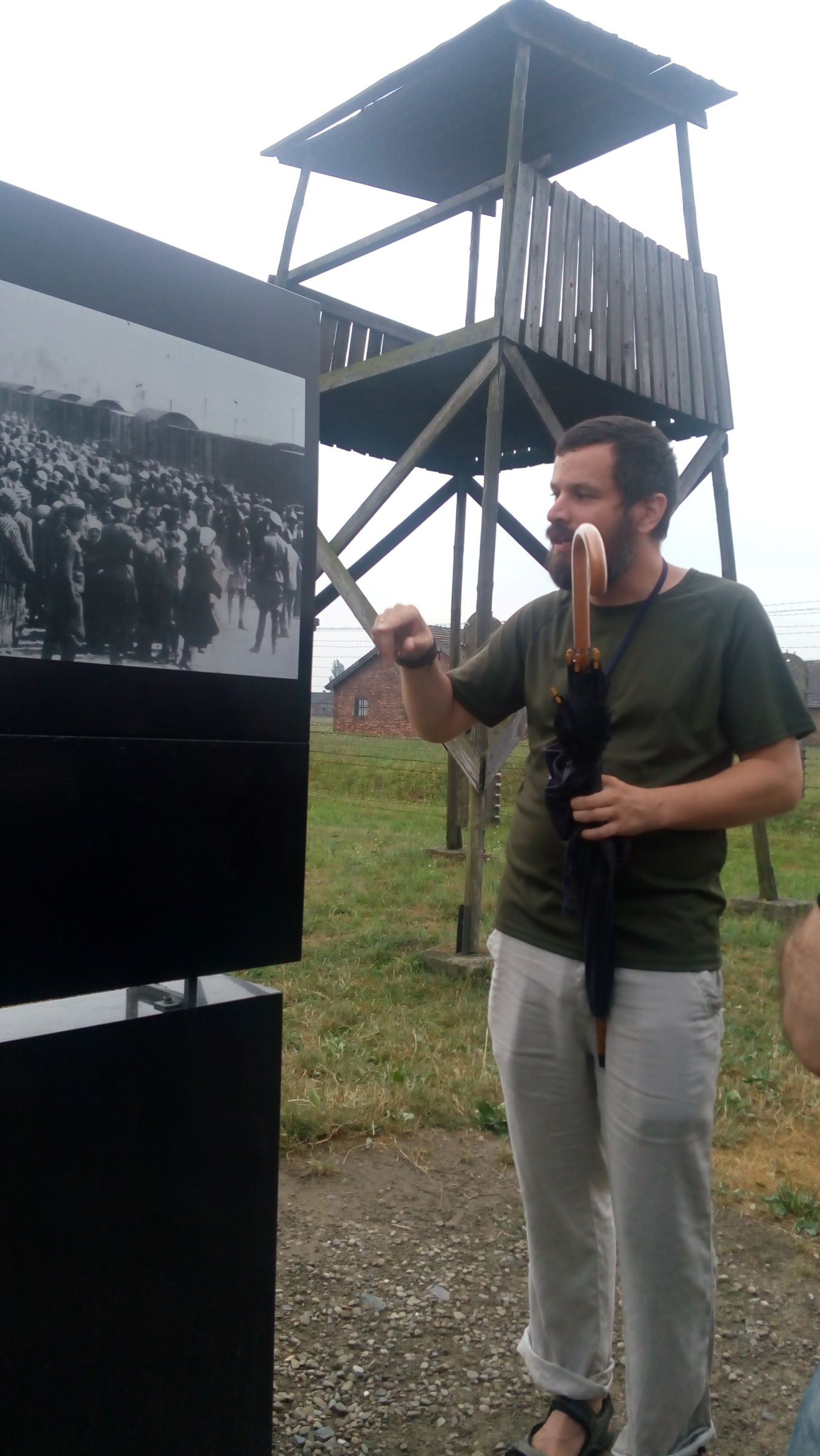 Our guide tells some of the history - in view of one of the guard towers.
