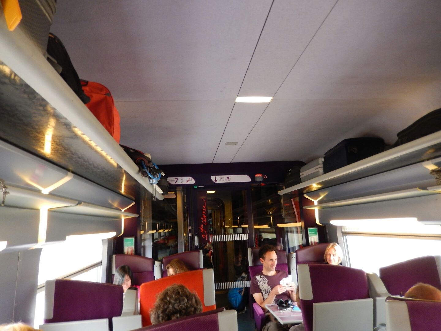 On board the TGV.