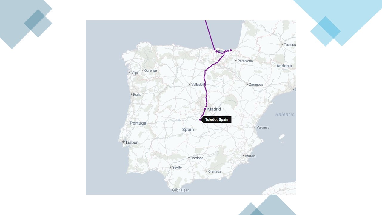 chart madrid to toledo
