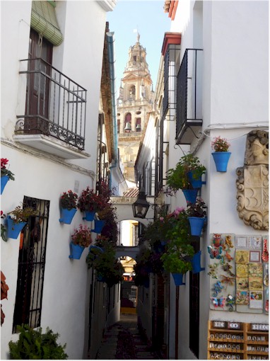 Very pretty lanes as we strolled around Cordoba.