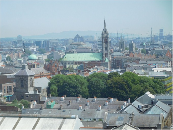 View over Dublin from the Guinness Storehouse.