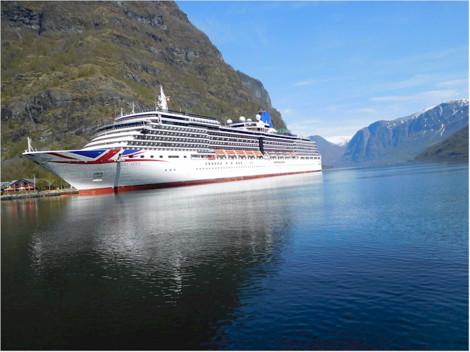 In the Sogne Fjord for our day out at Flam.
