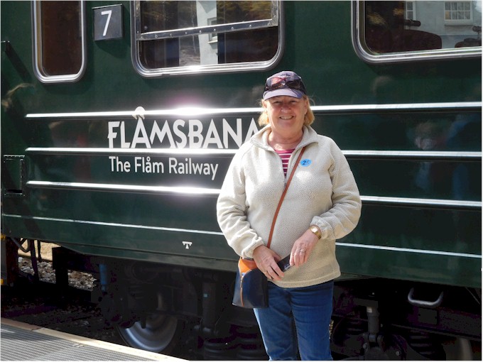 We took the historic Flam Railway up into the mountains behind Flam...