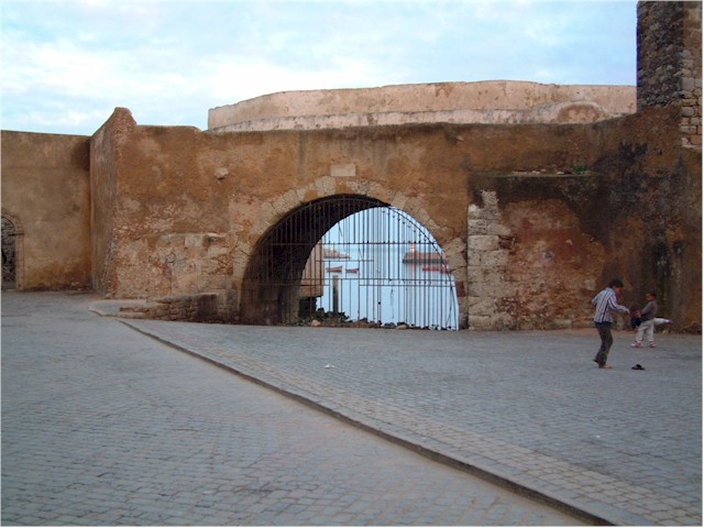 The gates to the port in the old city walls.