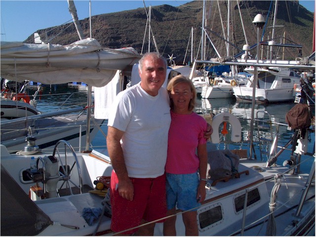 Second time lucky! Ready to sail from La Gomera across the Atlantic - 13th January, 2004...

